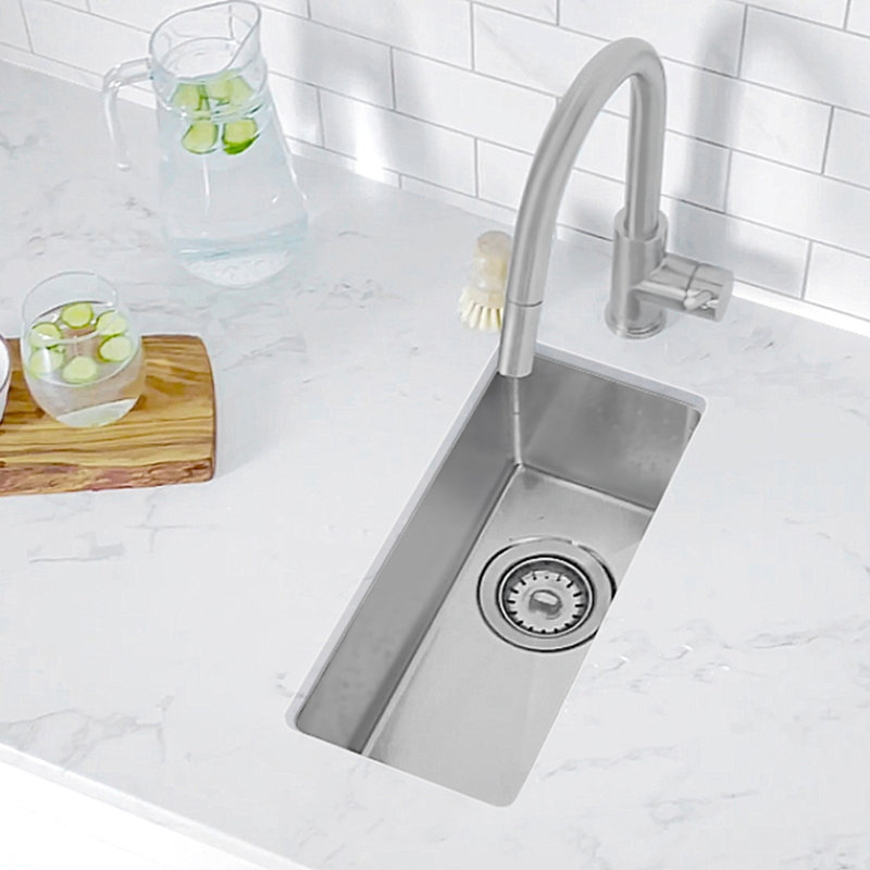 Stylish Soria Dual-Mount 9" Single Bowl Stainless Steel Kitchen Sink ...